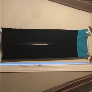 Solow Teal Fold-Over Pants